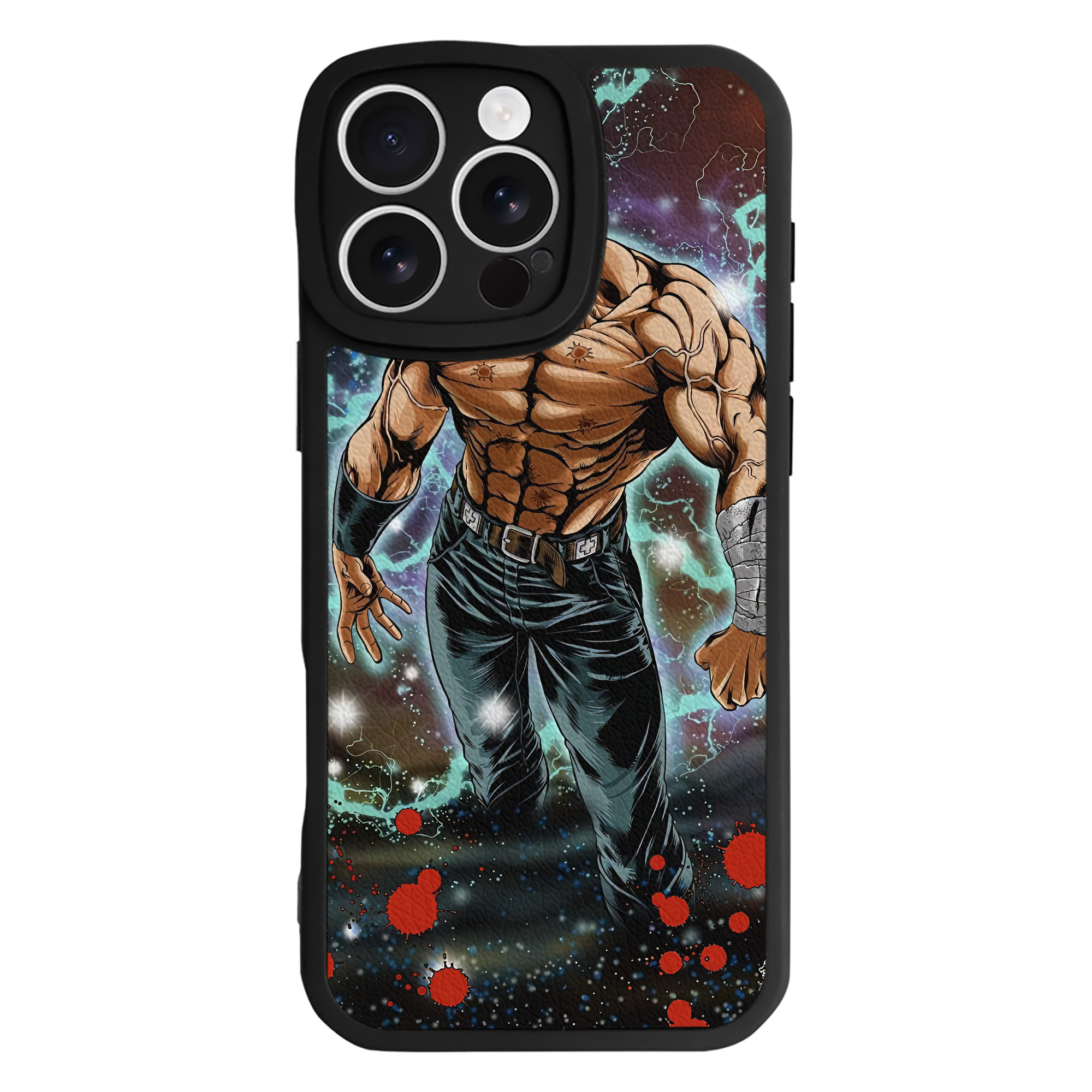 （画像用） 北斗の拳 Fist of the North Star 【iPhone 16シリーズ対応】シリコンスマホケース（レザー調） 材質：シリコン